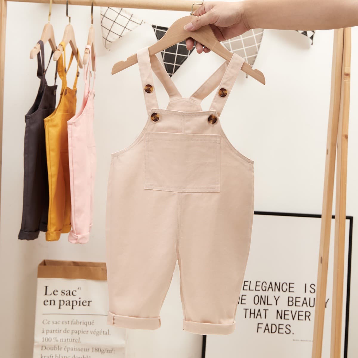 Children's clothing cotton children's overalls, spring and autumn trousers, men's and women's baby overalls, new style open crotch jumpsuits