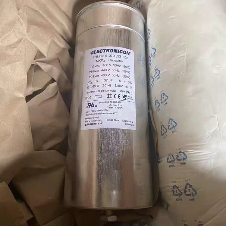 Original Box New 275.278-513700/221K02 3*137UF ELECTRONICON Power Capacitor