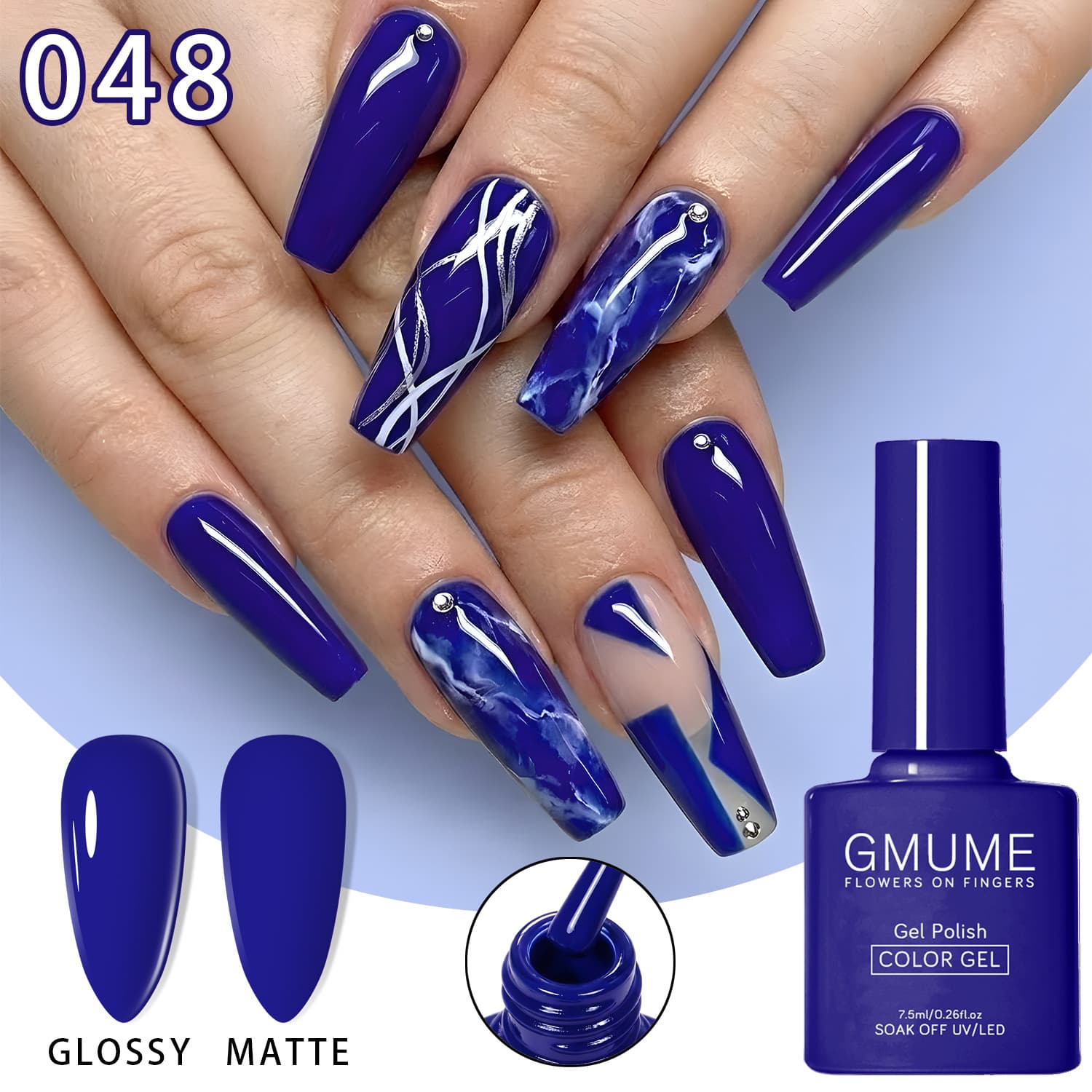 Cross-border Best-selling Blue Series Exclusive Color Bottle Gel Polish, Premium Versatile Spring Best-selling Nail Polish for Nail Salons New