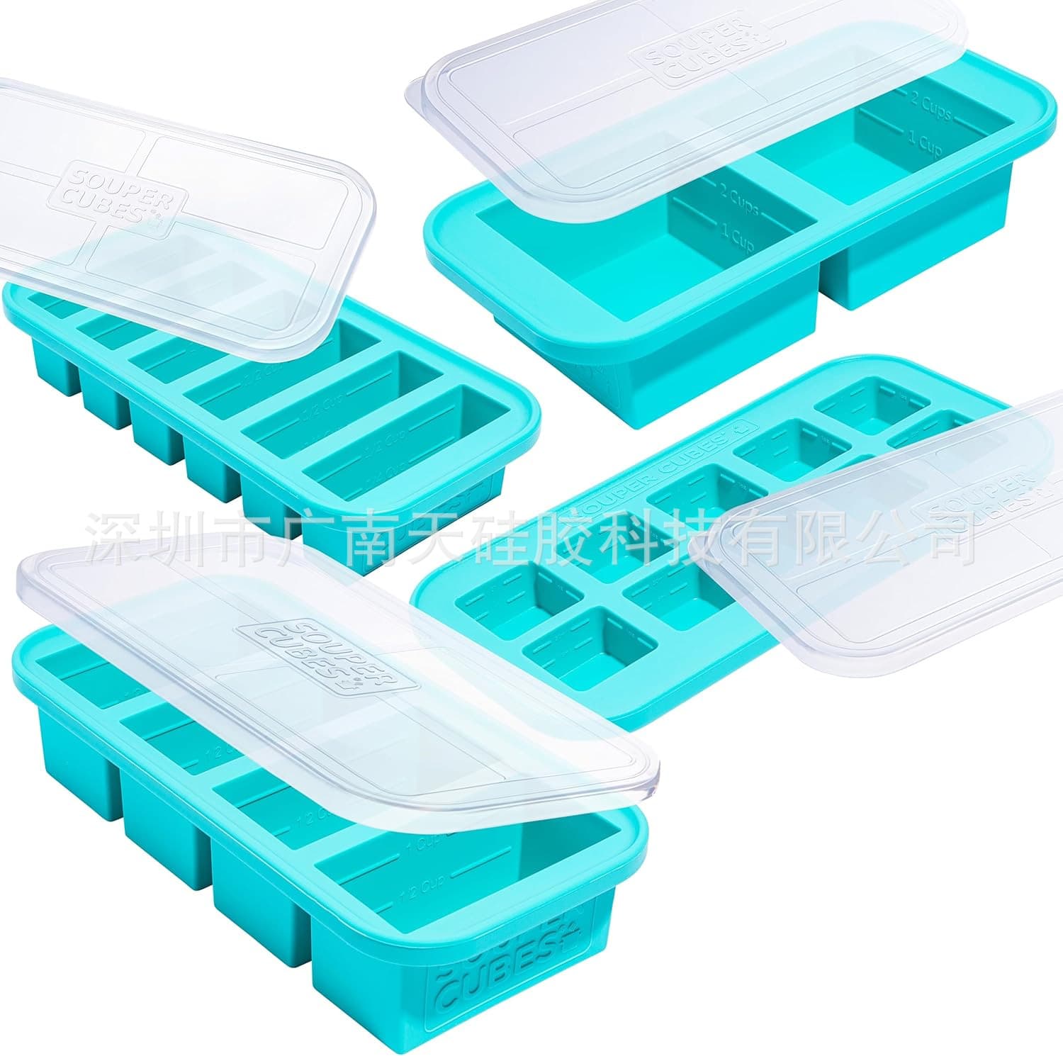 Cross-border Frozen Soup Silicone Mold Ice Cube Tray 246 Grids Home Food Baby Food Storage Box Fresh-Keeping Box Freeze Tray with Lid