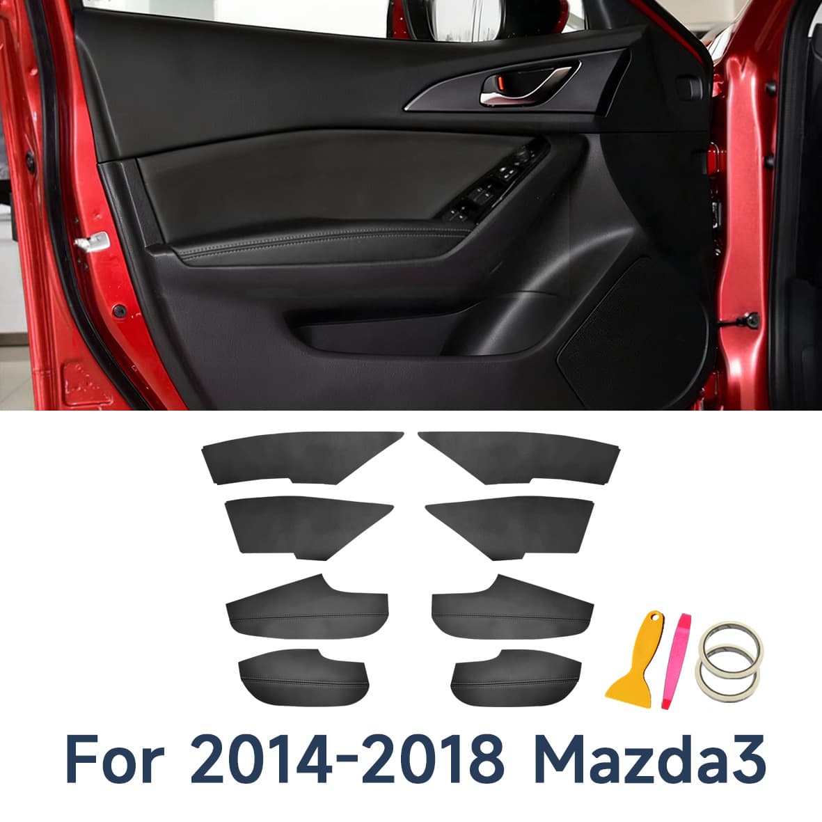 Suitable for 14-18 Model Mazda 3 Car Door Panel Leather, Door Armrest Leather, and Axela Interior Refurbishment