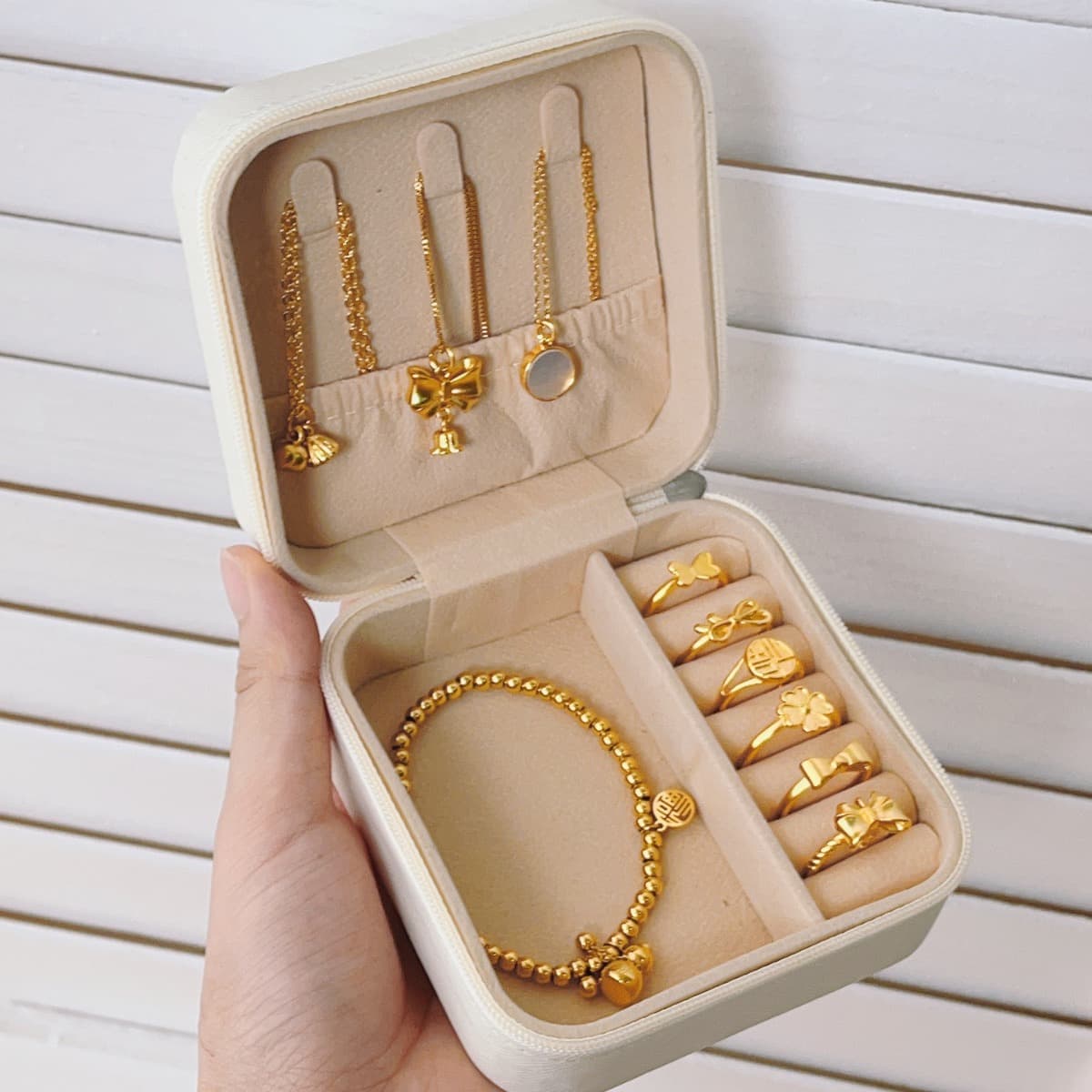 Minimalist Jewelry Storage Box Portable Bracelet Packaging Earrings Necklace Bracelet Ring Packaging Box Wholesale