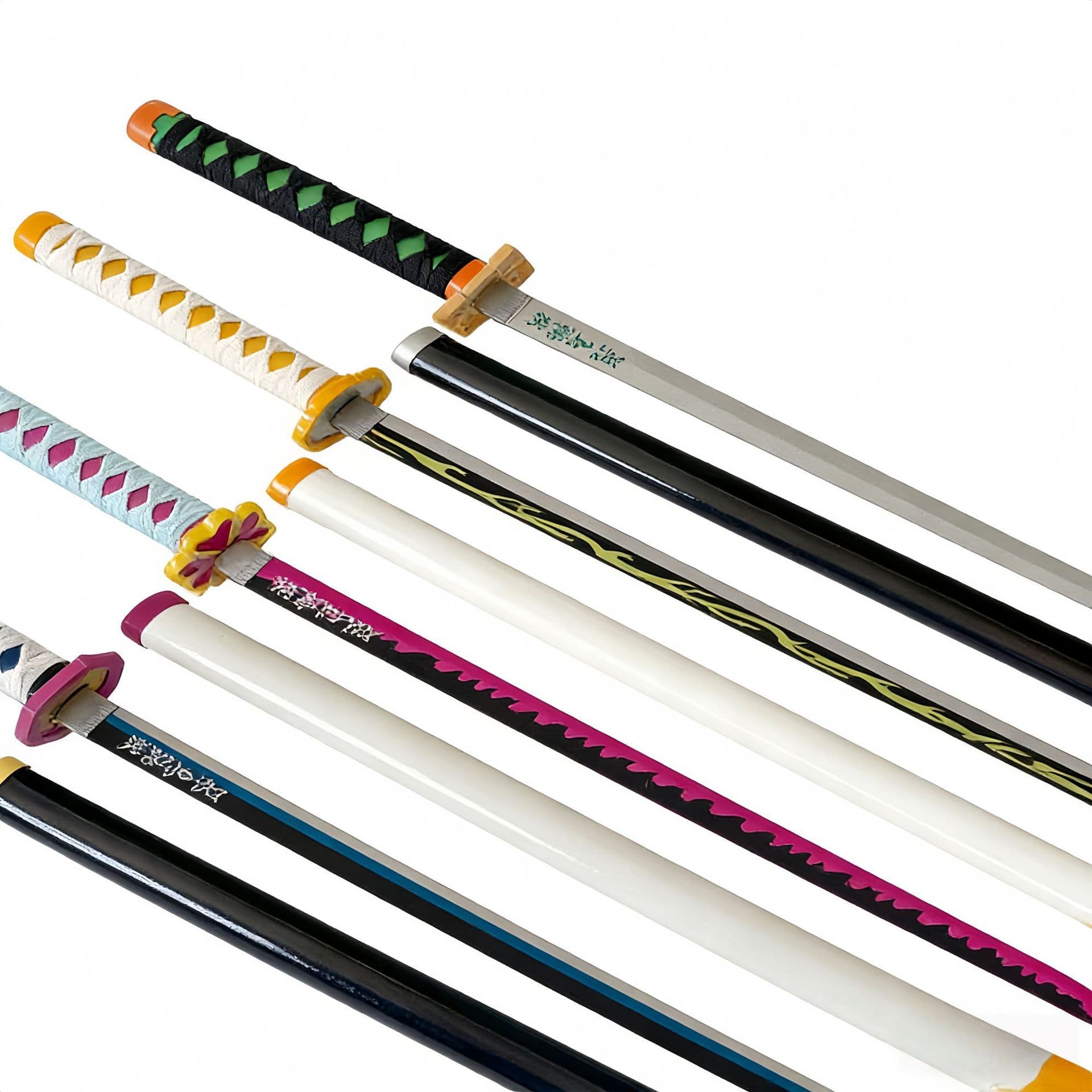 Demon Slayer Nichirin Wooden Sword Cosplay Prop - Tanjiro Kamado, Zenitsu Agatsuma, Shinobu Kocho, Giyu Tomioka Anime Katana