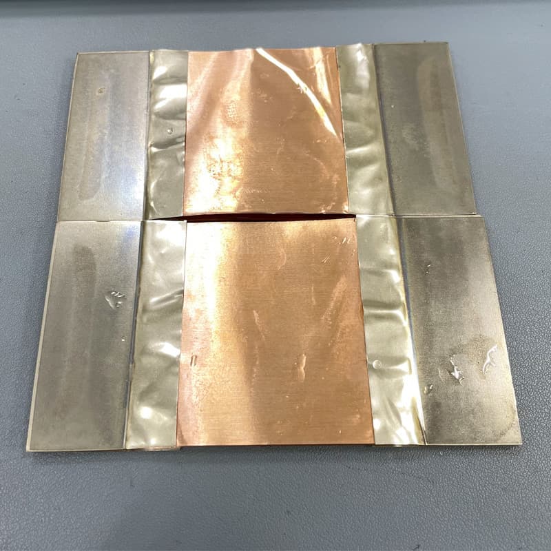 New energy copper foil, copper bar, copper busbar, nickel sheet flexible connection welding sample, conductive strip, polymer diffusion welding sample