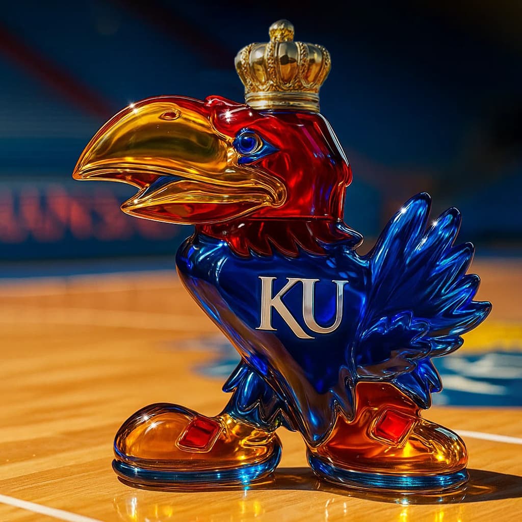 Cross-border hot seller - new Kansas University themed decanter bottle, supports custom graphics, ready stock