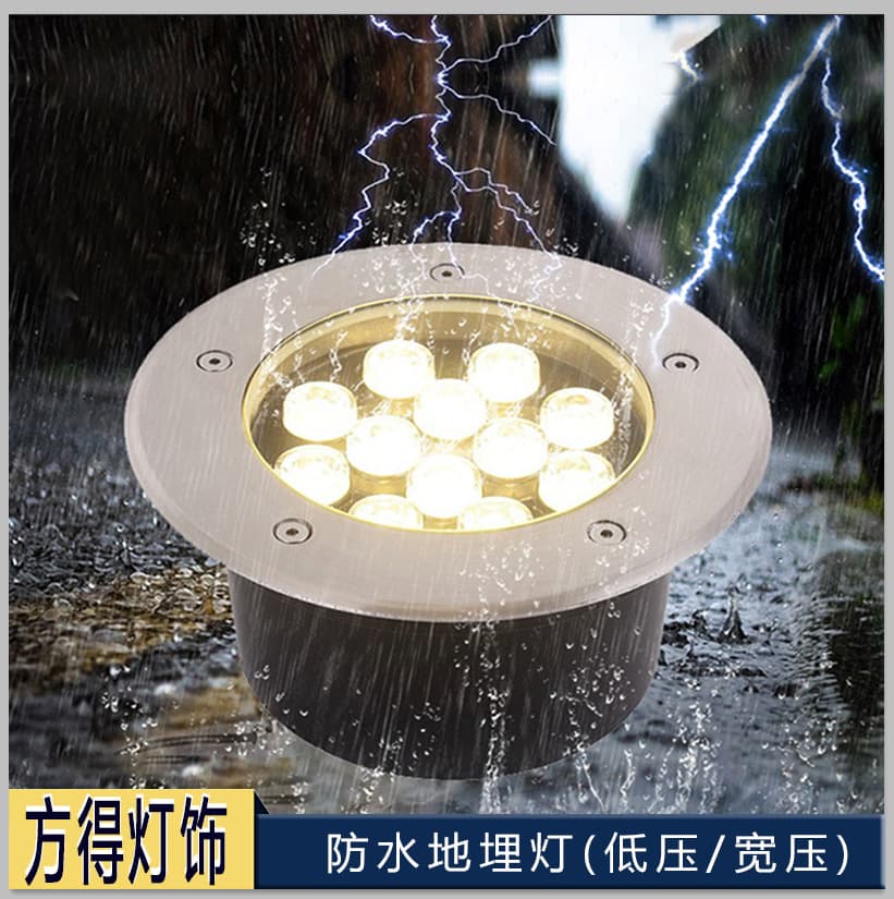 LED Inground Lights Outdoor Waterproof 304 Stainless Steel Round Square Ground Lamp for Trees Plazas