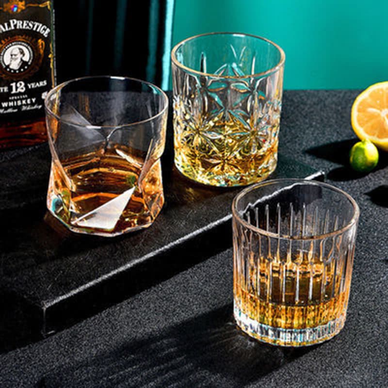 Creative Trendy Whiskey Glass Set Thickened Glass Crystal-Like Water Cup Beer Cup Logo