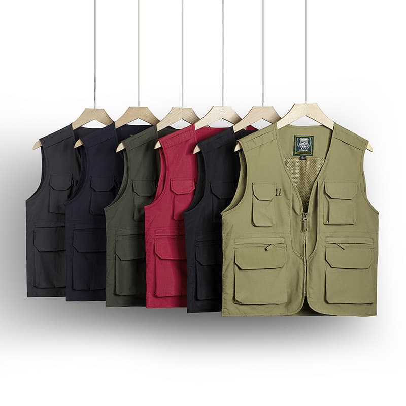 8578 Vest Multi-pocket Thin Men's Vest Outdoor Breathable Sports Vest Large Size Photography Vest