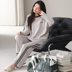 2026 New Spring/Autumn Pajamas Women Set Pure Cotton Long Sleeve Long Pants College Student Wear-out Homewear Factory Wholesale