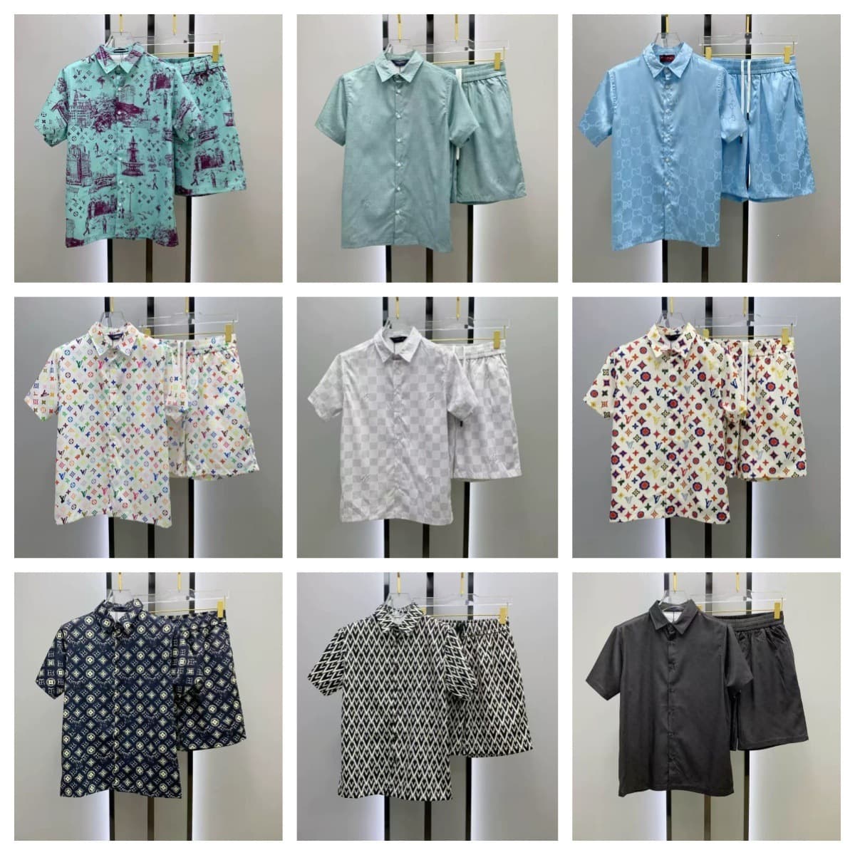 Cross-border High-Quality Cardigan Set Luxury Men's Wear 2026 Summer New Style Turn-down Collar European and American Fashion Versatile Short Sleeve Suit