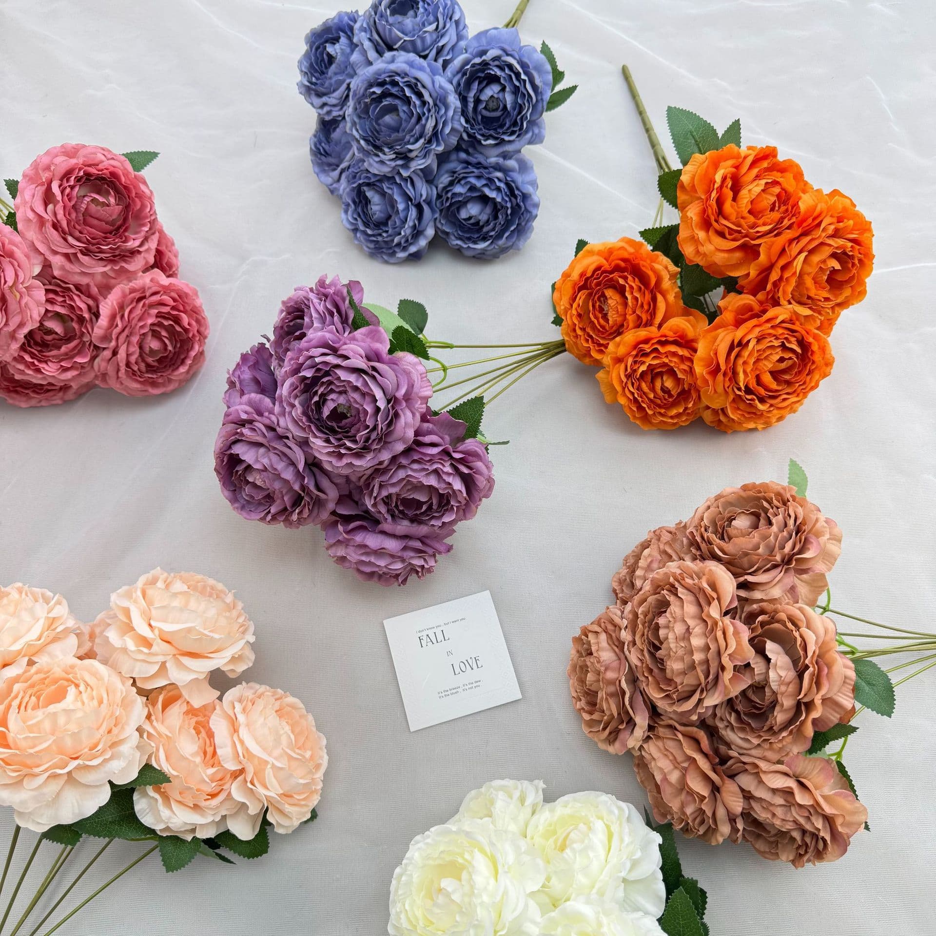 Simulated peony bouquet wedding road lead flower row decoration photography props home furnishings high-end photography props flowers
