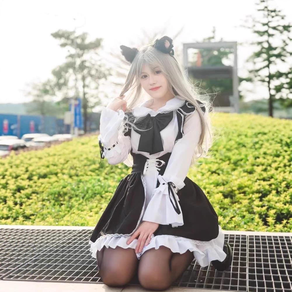 Lolita Maid Dress Cute Japanese Lolita Dress Crossdresser Plus Size Lolita Set