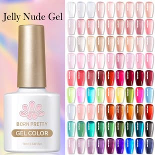 BORN PRETTY New Nail Translucent Color Gel 89 Shades Pink Sheer Nude Jelly Gel UV Gel