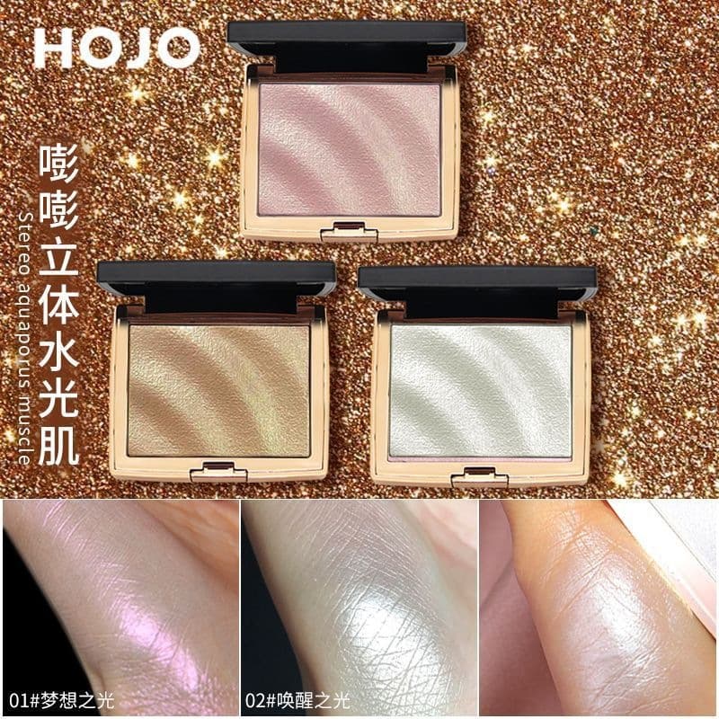 HOJO8029 3D Highlight Powder Contour Palette, Viral Makeup Face Brightening Shadow Nose Contour Powder