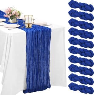 Tablecloth Table Runner Gauze Crinkle Table Runner Cross-Border Bali Gauze Crinkle Table Runner Pleated Twist Table Runner Semi-Transparent Bohemian