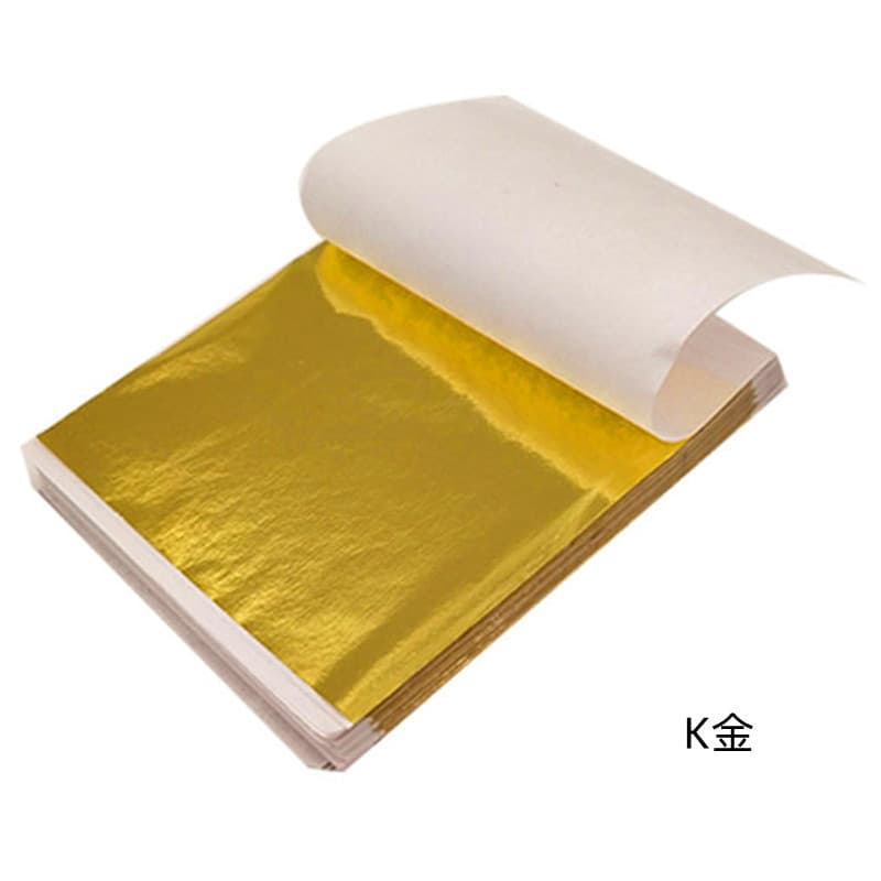 Gold foil decoration gold foil paper color foil paper double-sided gold foil crystal mud imitation silver foil 9*9 manufacturer wholesale laser gold foil
