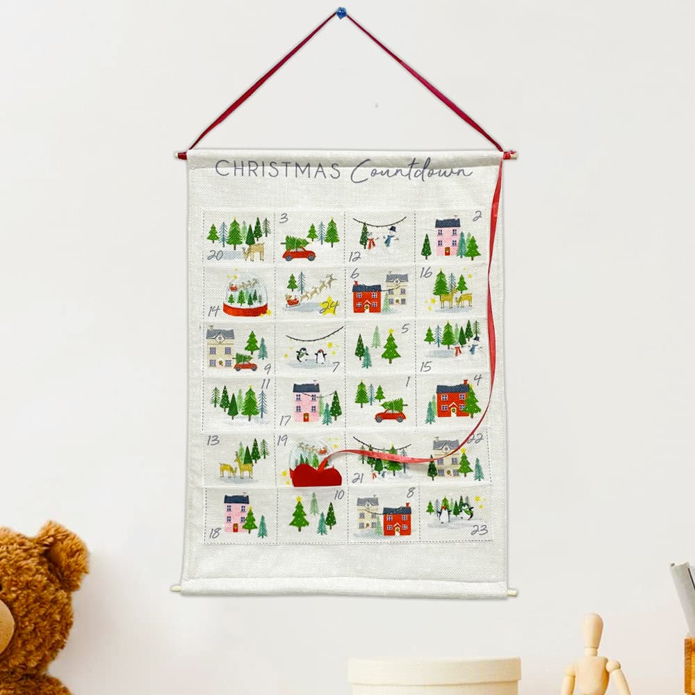 New Christmas Decoration Supplies, Linen Christmas Advent Calendar, Hanging Home Decoration