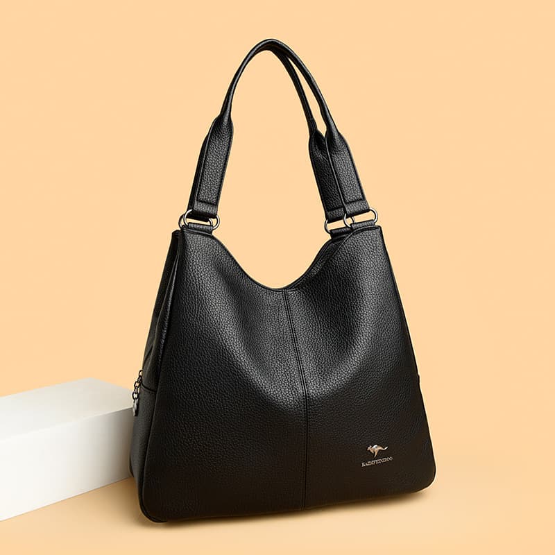 Hot-selling soft leather solid color shoulder bag for mom 2025 new simple textured handbag crossbody bag women drop shipping
