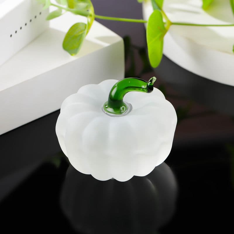 Drop Shipping Crystal Pumpkin Artificial Fruit Glass Pumpkin Small Ornament Office Decoration Gift Wholesale