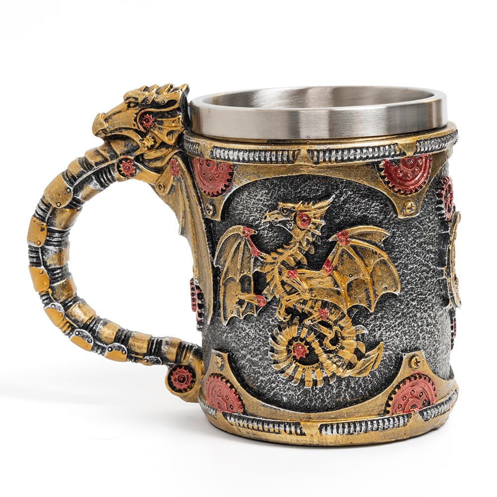 Mechanical dragon mug skull wine glass resin skull cross-border supply home decoration bar coffee cup