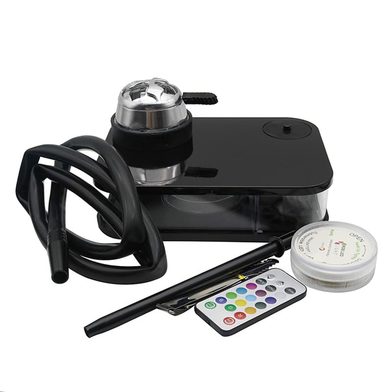 Arabic Hookah Cross-border Small Book-shaped Hookah Set with Light, Plastic Acrylic Hookah Arabic Hookah