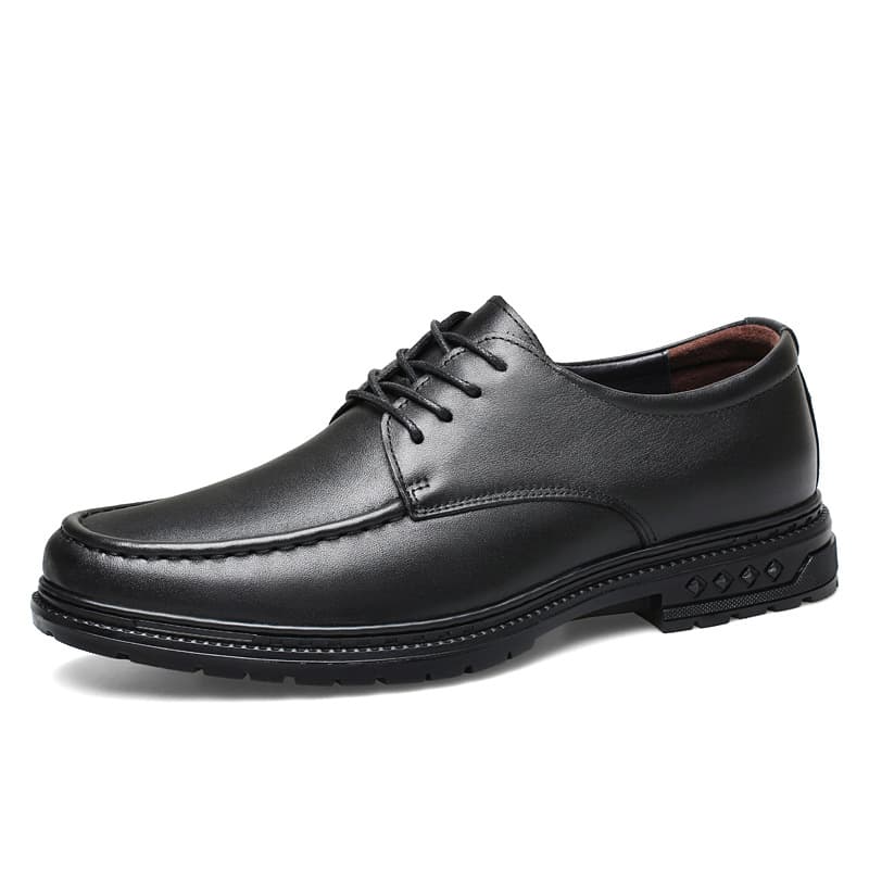 2666 Men's Business Leather Shoes Formal Casual Shoes Spring Summer Low-Top Perforated Breathable Genuine Leather Cowhide Hole Shoes