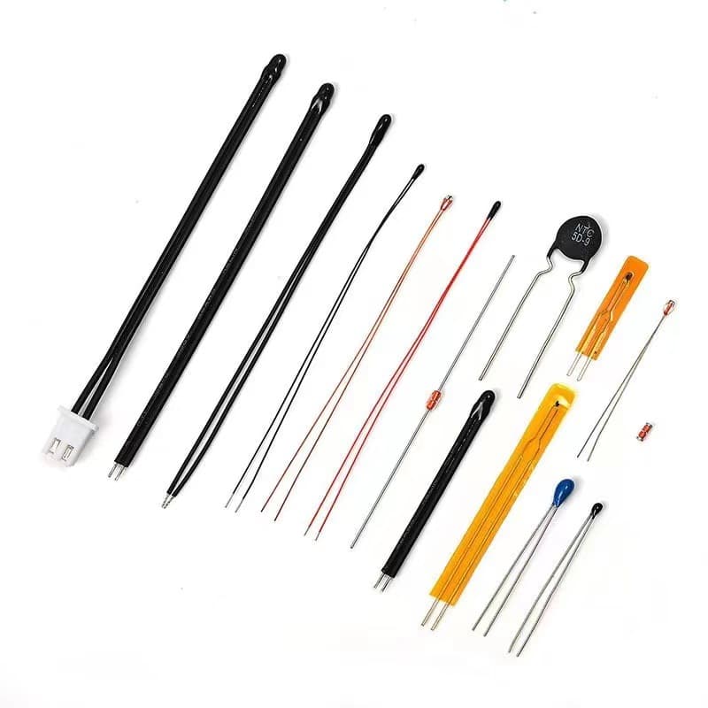 NTC3950 100K thermistor for power banks and electric tool battery protection boards, small black head temperature sensor