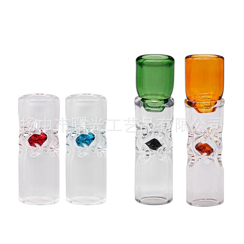 Factory direct diamond-cut colored gradient pipe mouthpieces, innovative honeycomb filter design