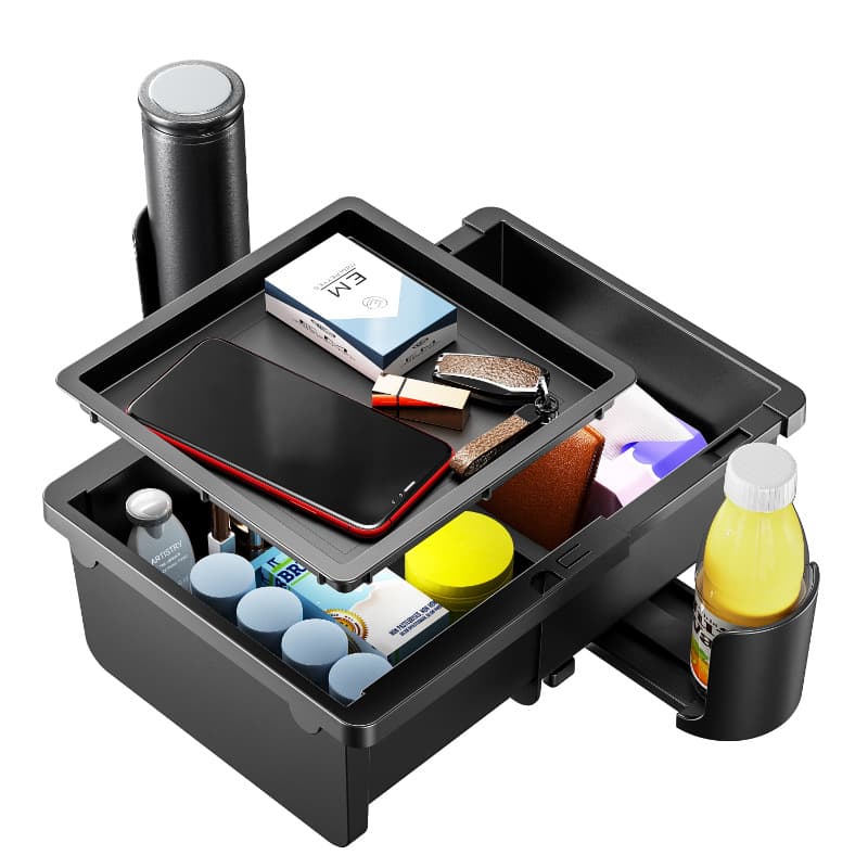 Custom Car Center Console Armrest Storage Box Organizer Multi-Purpose Trash Can Car Interior Accessory