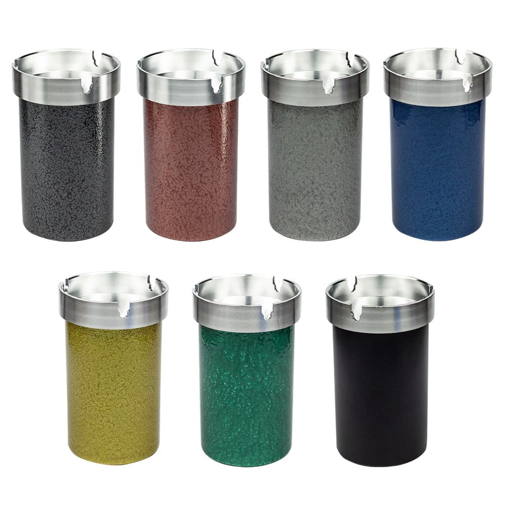 Factory Stock New Portable Car Aluminum Ashtray with Metal Lid