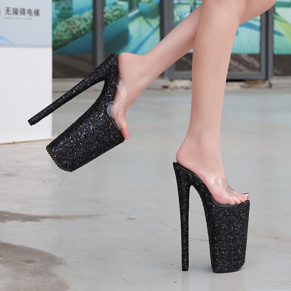 Wholesale Large Size Women's Sandals with Peep Toe and Stiletto Heel for European and American Nightclub Stage Performance, Factory Direct from Huizhou