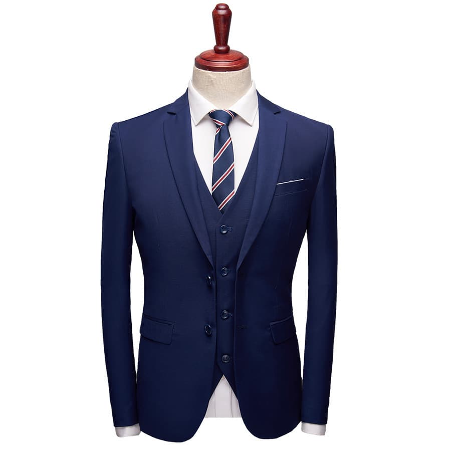 Amazon Wholesale Business Casual Suit Set Two-Piece Korean Slim Fit Men's Suit