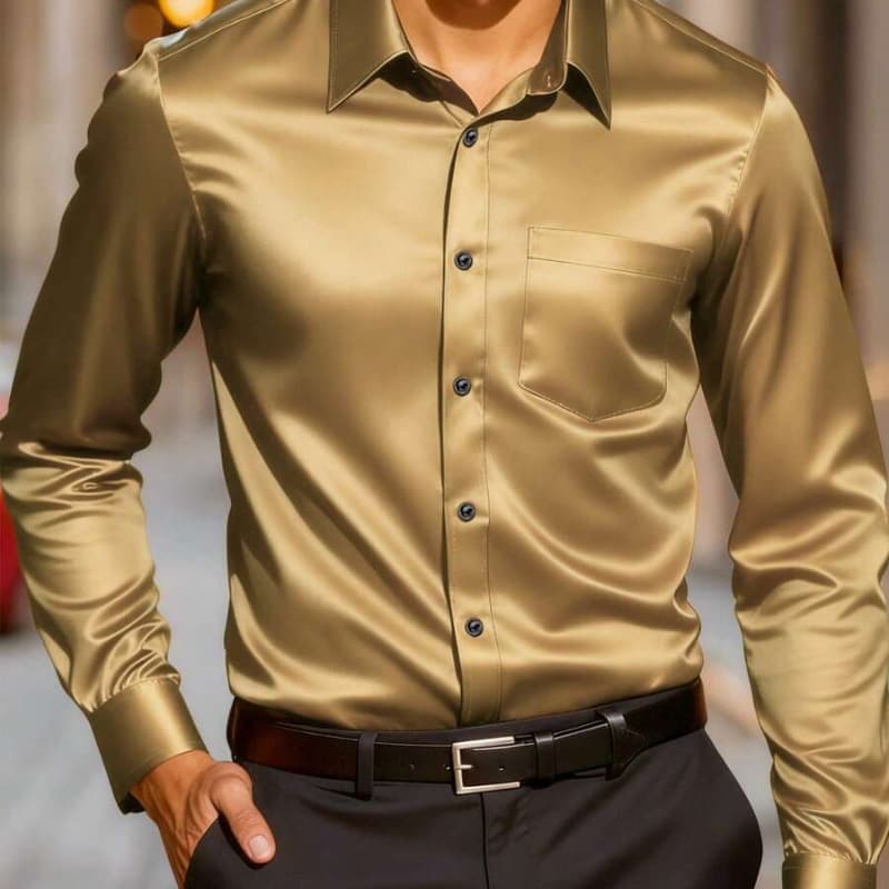 Long Sleeve Stretch Business Shirt Men Wrinkle-Free Iron-Free Source Factory Shiny White Dress Shirt