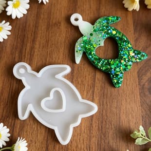 3087 Love Turtle Keychain Mold Silicone Mold Decoration DIY Silicone Mold