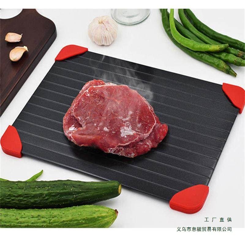 Quick Thaw Plate Kitchen Frozen Meat Patty Steak Seafood Rapid Defrost Tool Aluminum Fast Thawing Tray