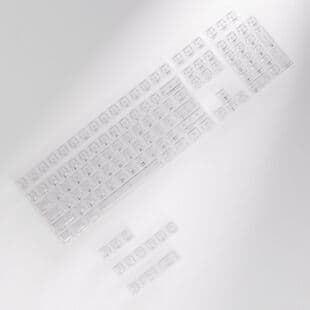 Transparent PC Magic Finger Side-Printed Keycaps 121 Keys ASA Profile Injection Molded Mechanical Keyboard Keycaps White Magic Finger Edition
