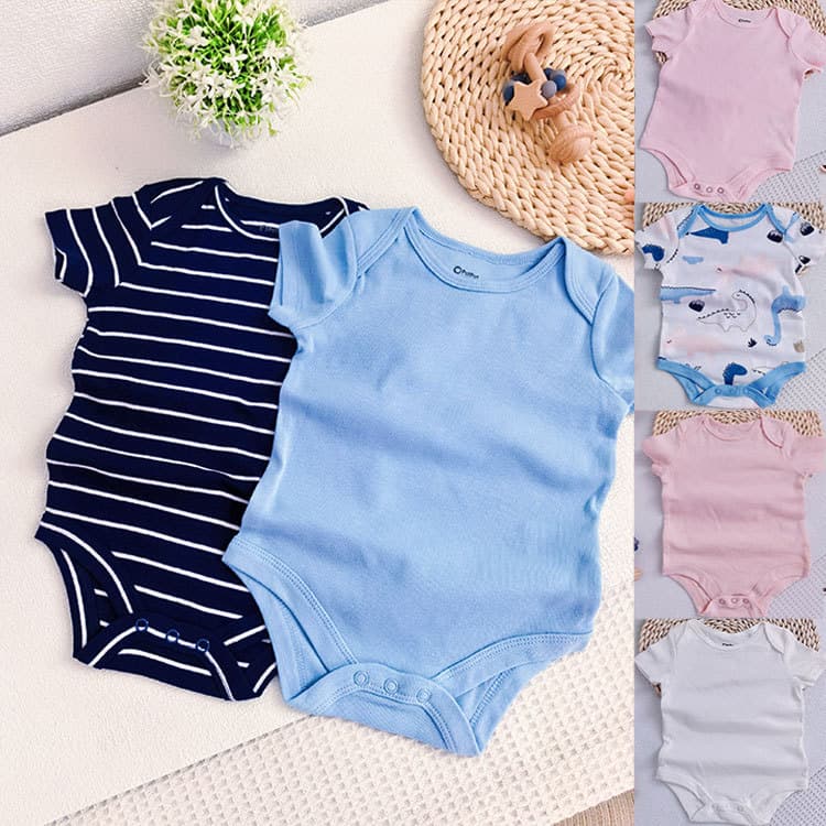 Baby Cotton Class A Triangle Crawl Suit Short Sleeve Bodysuit Baby Clothes