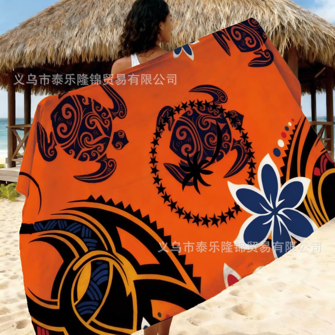 Cross-border Hot Sale Tonga Tupenu Rayon Pareo Beachwear Cover-up Wrap Skirt