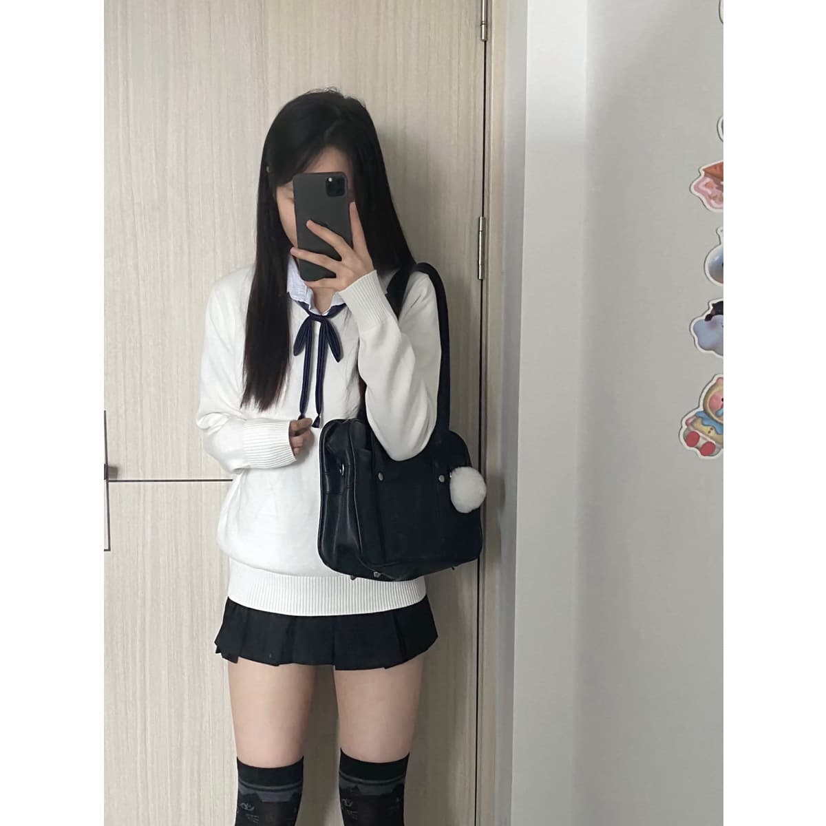 Japanese Campus Style JK Uniform Unisex Student Knit Pullover, V-Neck Autumn/Winter Warm Knit Long-Sleeve, Ready Stock