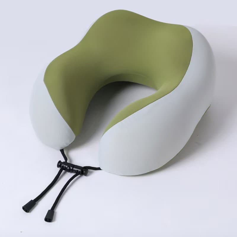 Memory Foam Slow Rebound Travel Neck Pillow Ice Silk U-Shaped Pillow for Airplane Car Office Nap Cushion