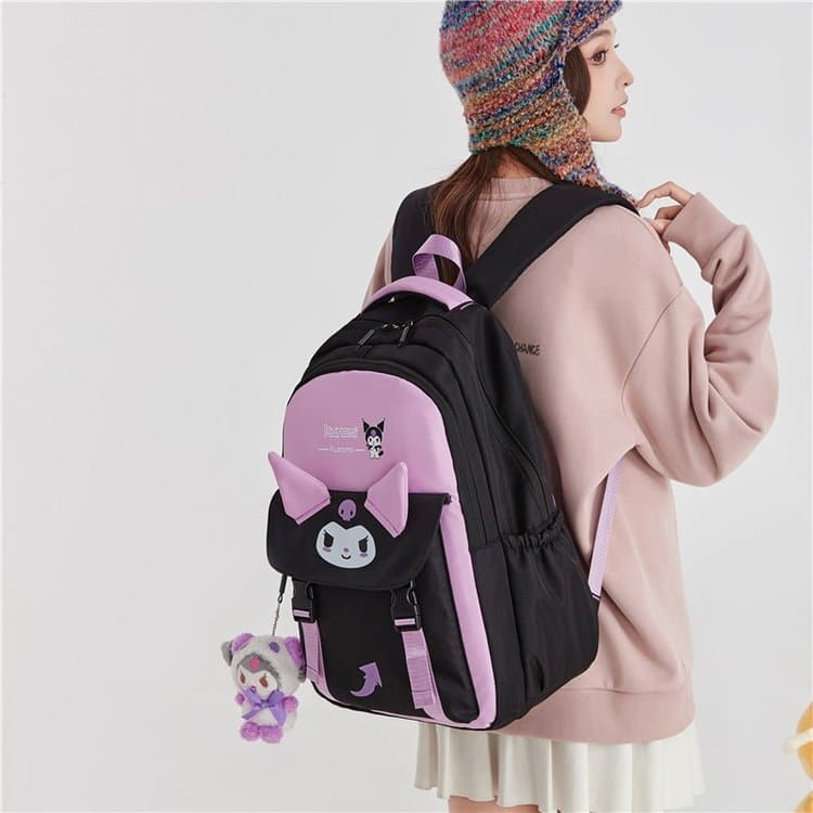 Large Capacity Anime Cartoon Backpack for High School Girls Export Quality Breathable Waterproof Antibacterial Oxford Cloth