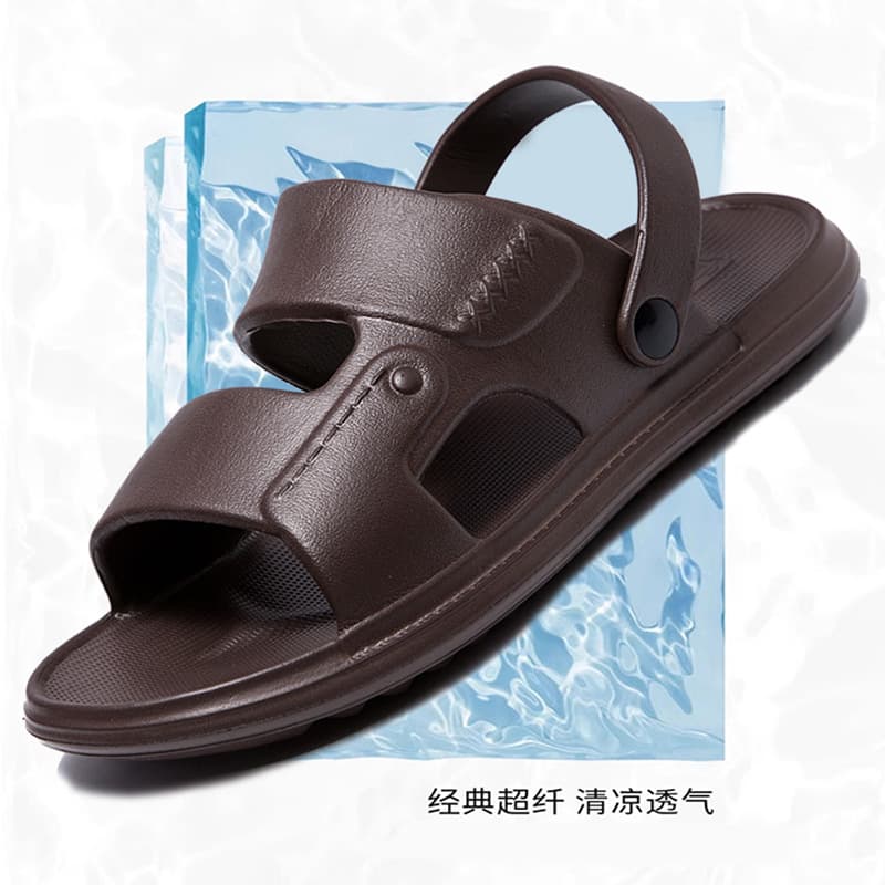 New Men's Sandals Summer Beach Shoes Driving Outdoor Cheap Casual Comfortable Two-Purpose Dad Male Slippers EVA Material