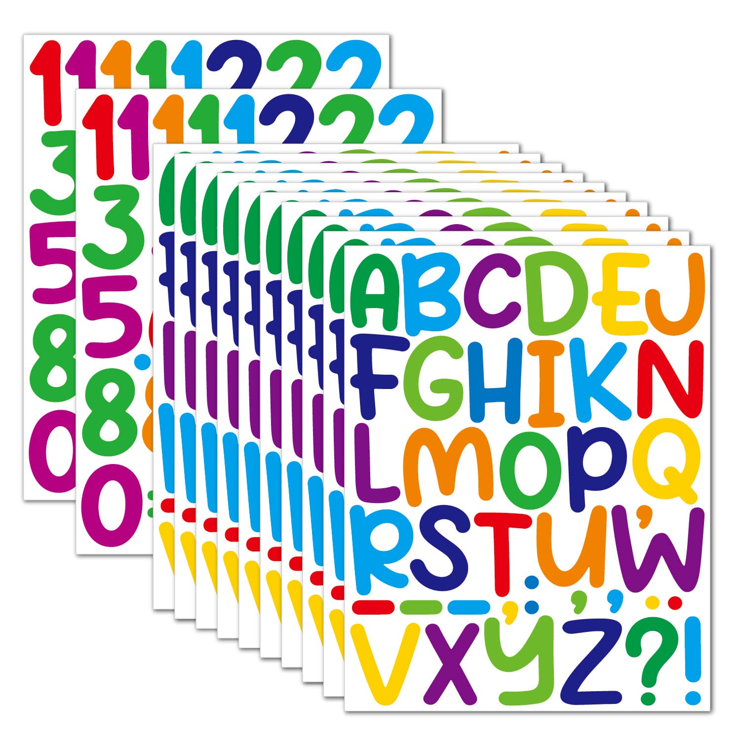 2-Inch Alphanumeric Sticker Cross-Border Vinyl Waterproof Creative Poster Gift Index Scrapbook Number Sticker