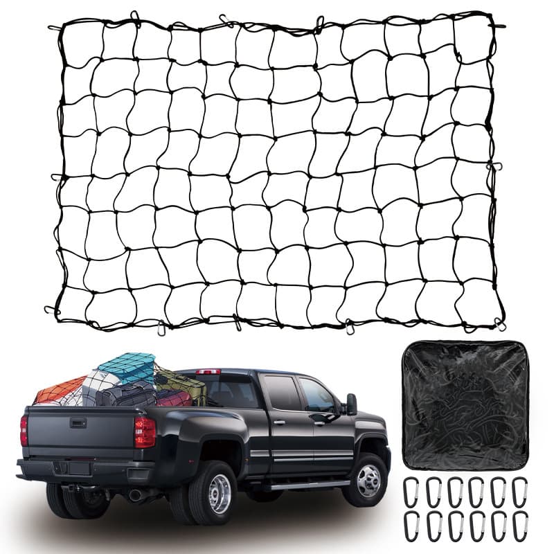 Car roof luggage net Pickup truck net pocket 120*180CM handbag strong metal carabiner fixed net
