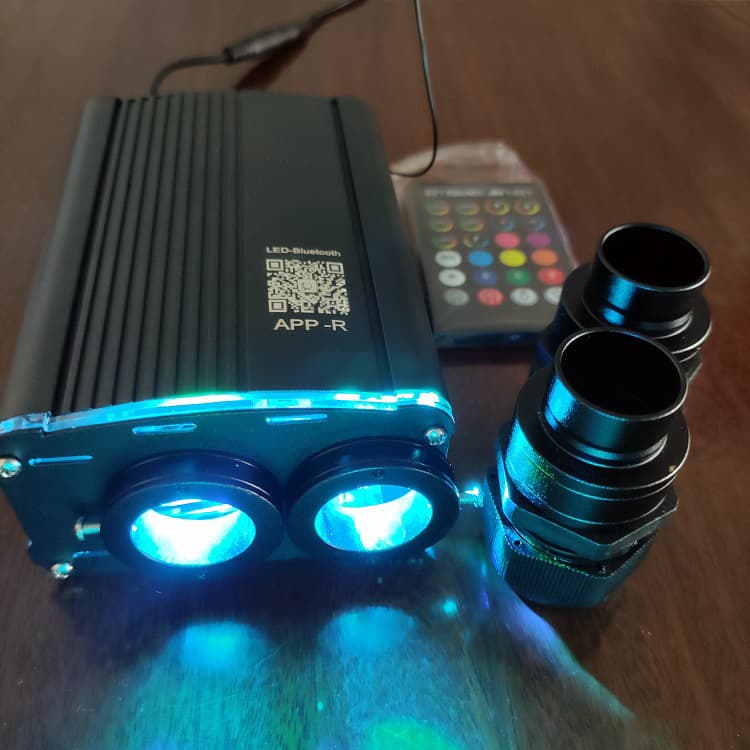 RF remote control starry sky ceiling light source PMMA fiber optic strip flashing light source machine crystal lamp emitter