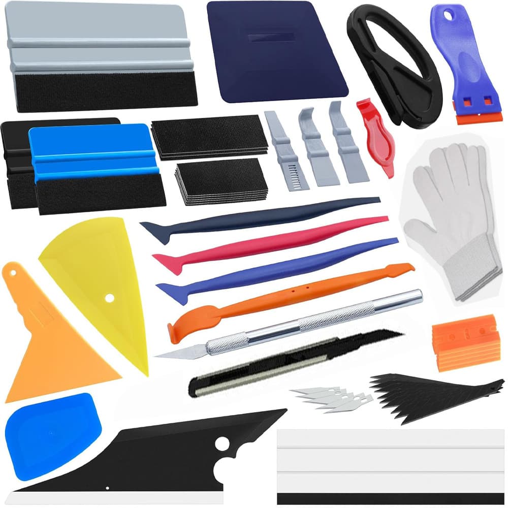 Cross-border 27-piece car vinyl film tool set vehicle film set car window film dyeing tool