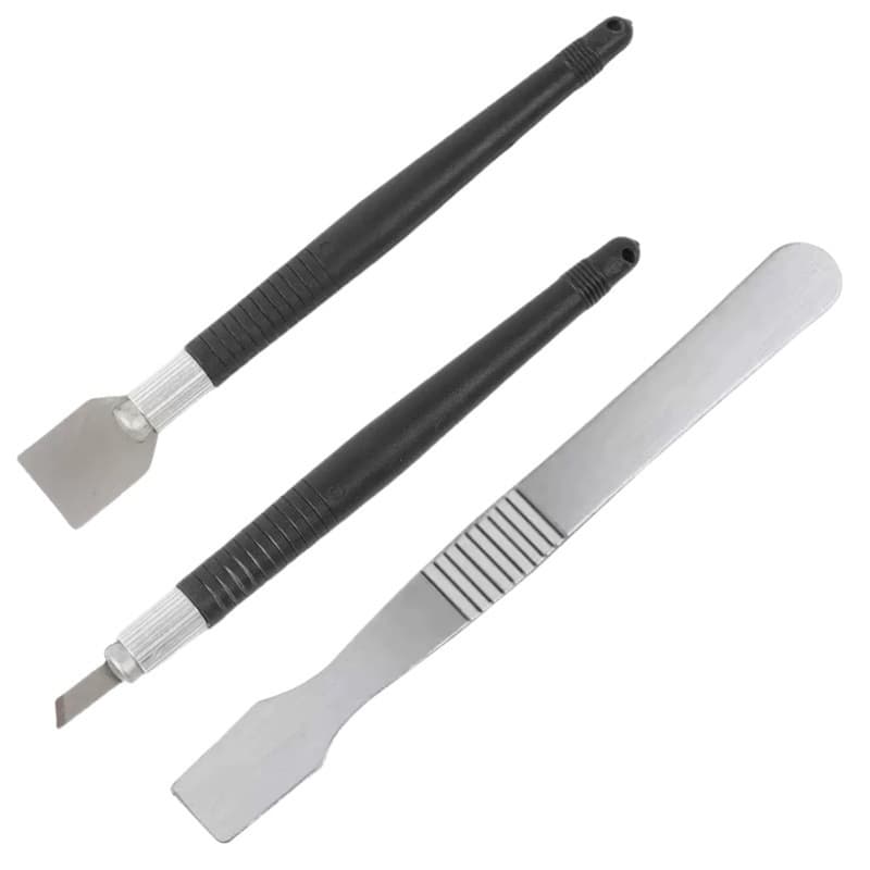 Precision Planed and Polished Solder Scraper, Stainless Steel Flux Paste Spatula, Solder Paste Mixing Knife, Case Opening Pry Tool