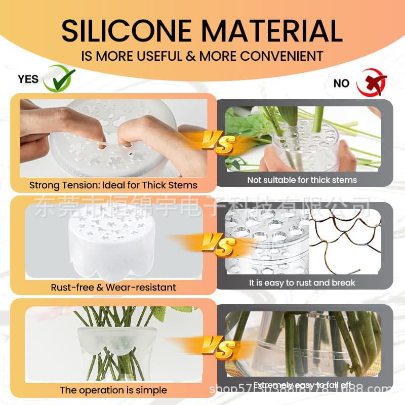 Wholesale TK cross-border hot style ceremonial Flower stem rack silicone flower arrangement rack flower stem rack flower stem bracket