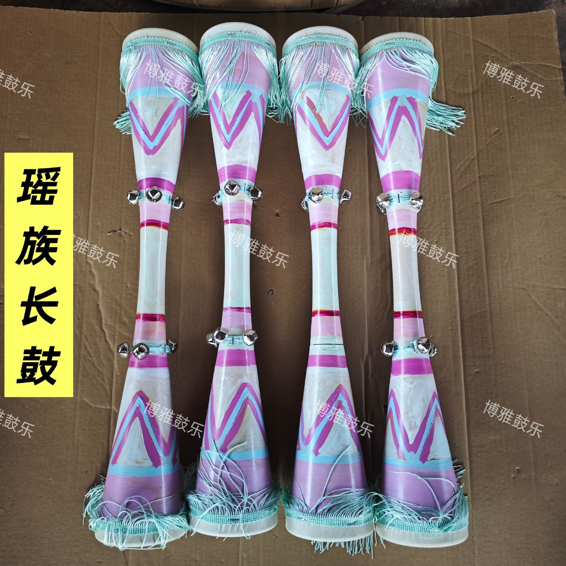 Yao Ethnic Long Drum Craft Drum Student Art Exam Performance Drum Ethnic Square Dance Small Long Drum Waist Drum Long Drum Solo Dance