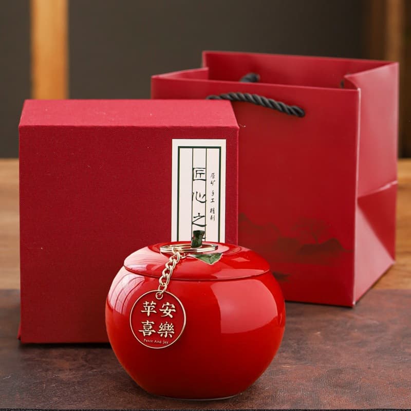 Christmas Peace Fruit Apple Jar Peace and Joy New Home Living Room Desktop Entrance Decoration Ornament Spring Festival Gift